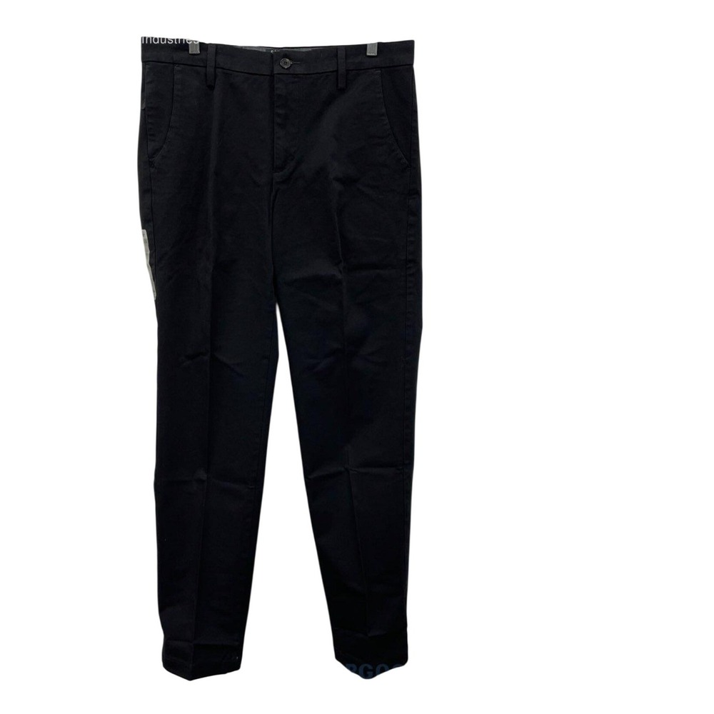 Dockers Mens Black Smart 360 Flex Workday Khaki Straight Fit Pants Size 33